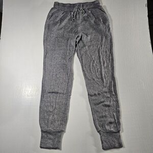 Zara Elastic Waist Knit Joggers Women's M  Gray Pockets Sweatpants